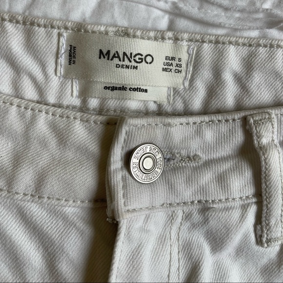 MANGO ORGANIC COTTON DENIM SKIRT IN CREAM - Picture 2 of 4